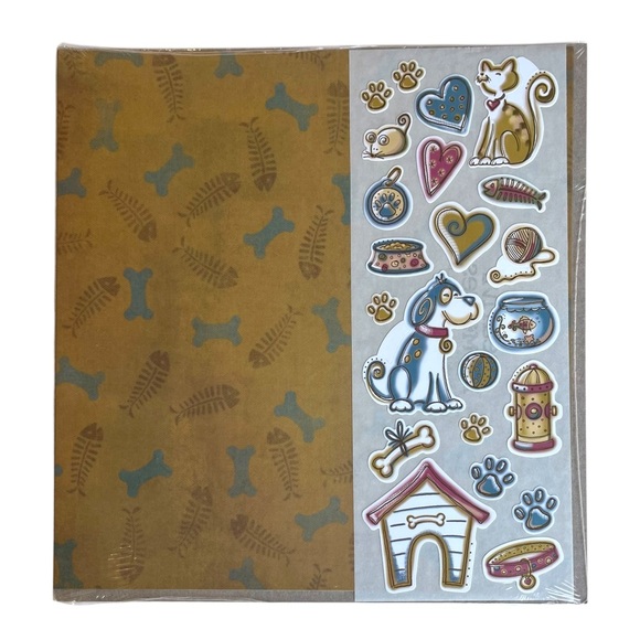 EARTHY PET Creative Memories Additions 12 x 12 Paper Pack Cat Dog Pets NEW NWT - Picture 2 of 2
